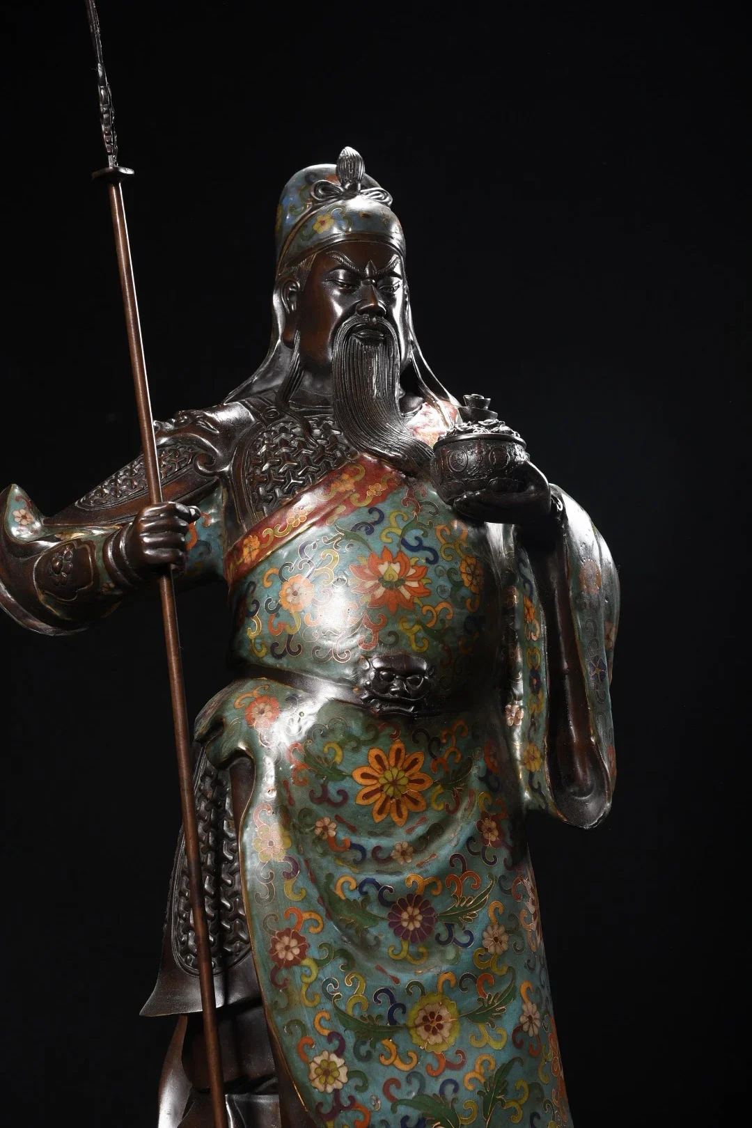 26"Tibetan Temple Collection Old Bronze Cloisonn Enamel Guan Yu immortal Buddha Guan Di Sheng Jun Worship Hall Town house
26"Tibetan Temple Collection Old Bronze Cloisonn Enamel Guan Yu immortal Buddha Guan Di Sheng Jun Worship Hall Town house