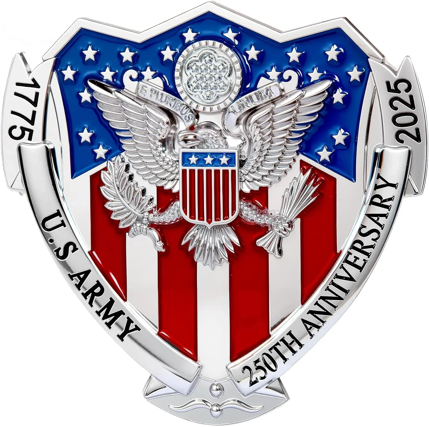 US ARMY Metal Car Emblem 3D Decals Shield Shape with Eagle, Enamel American Flag,Gift for Veterans/Military Supporters (US ARMY)
US ARMY Metal Car Emblem 3D Decals Shield Shape with Eagle, Enamel American Flag,Gift for Veterans/Military Supporters (US ARMY)