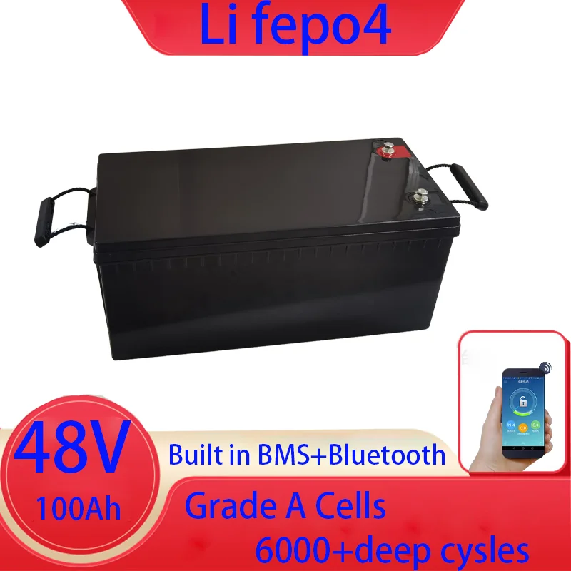 lithium 48v100AH lifepo4 battery with BMS 5KW 10KW for tricycle golf cart inverter Solar energy storage scooter + 10A charger
lithium 48v100AH lifepo4 battery with BMS 5KW 10KW for tricycle golf cart inverter Solar energy storage scooter + 10A charger