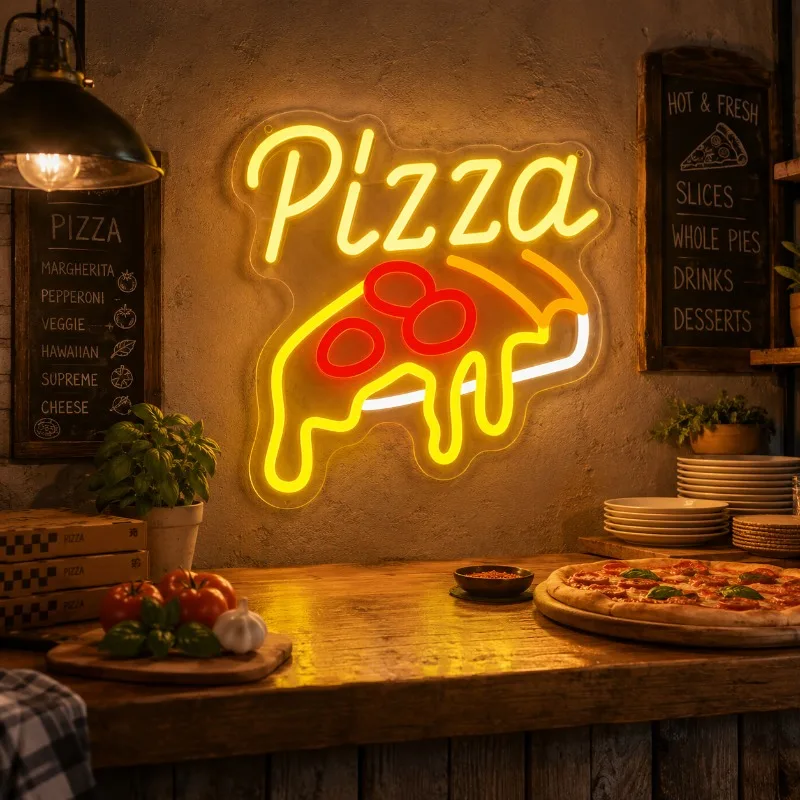 Pizza Neon Sign USB Dimmable Warm White Hanging Neon Light for Italian Diner Pizza Shop Kitchen Party Food Store Wall Decor
Pizza Neon Sign USB Dimmable Warm White Hanging Neon Light for Italian Diner Pizza Shop Kitchen Party Food Store Wall Decor