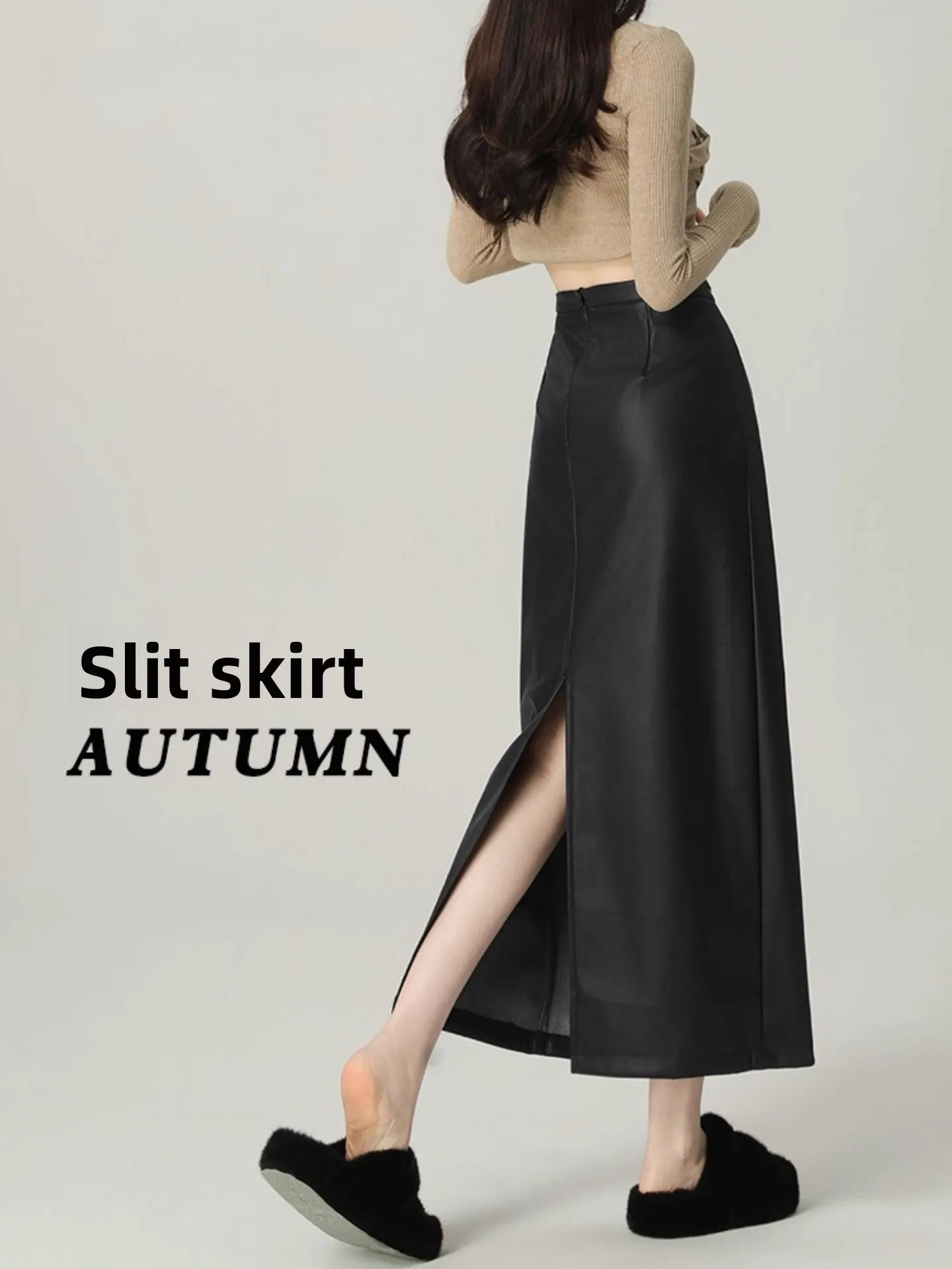 Real eep Leather Mid-Length Skirt Women's High Waist Zipper Ba Simple Sle Inner Lined Skirt for Commuting And Casu...
Real eep Leather Mid-Length Skirt Women's High Waist Zipper Ba Simple Sle Inner Lined Skirt for Commuting And Casu...