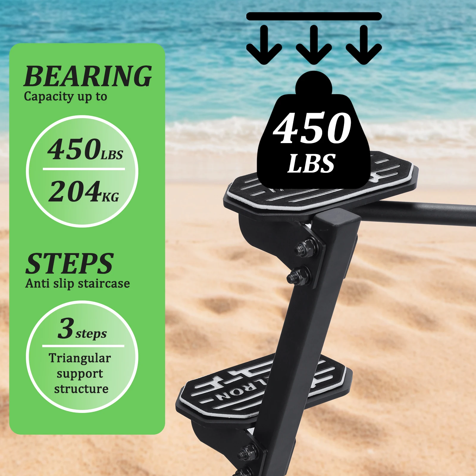 Marine Trailer Tongue Pedals with Handrails Anti-Skid Protection Boat Step Capacity 450 Lbs for Boats Dock & Launching
Marine Trailer Tongue Pedals with Handrails Anti-Skid Protection Boat Step Capacity 450 Lbs for Boats Dock & Launching