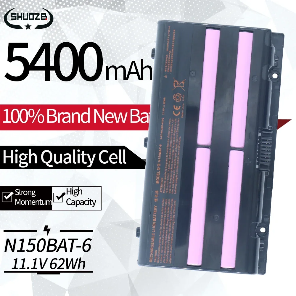 New N150BAT-6 Laptop Battery For Clevo N170SD N150SD N151SD N155SD For SAGER NP7155 NP7170 XMG A505 A726 6-87-N150S-4292 11.1V
New N150BAT-6 Laptop Battery For Clevo N170SD N150SD N151SD N155SD For SAGER NP7155 NP7170 XMG A505 A726 6-87-N150S-4292 11.1V