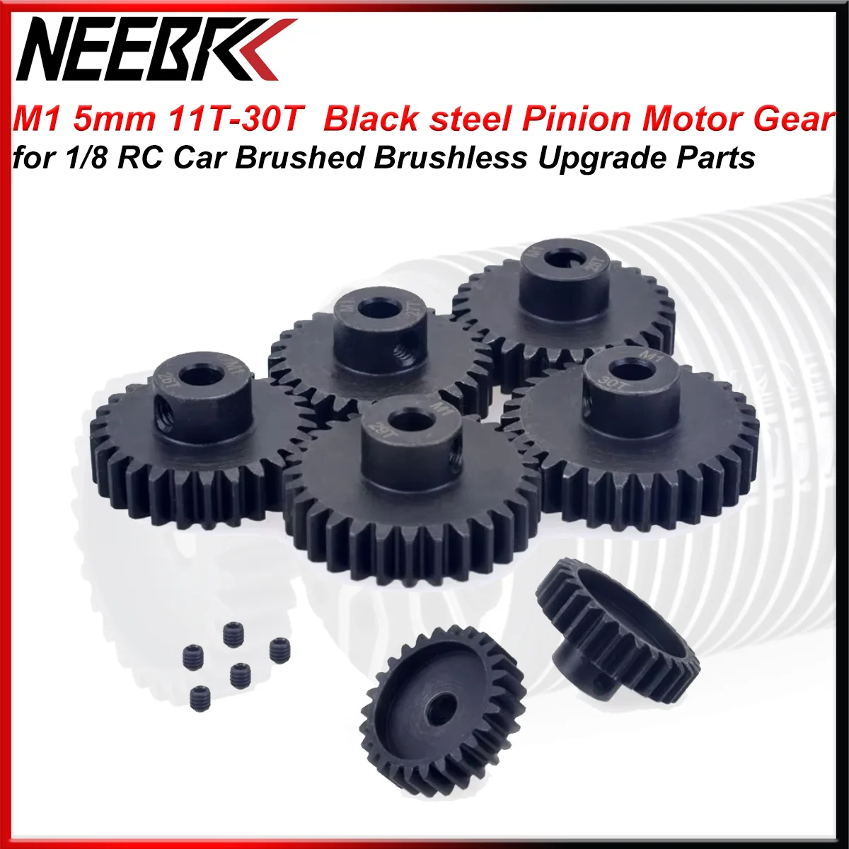 5 шт. M1 5 мм 11T 20T 30T металлический черный стальной комбинированный комплект шестерни двигателя для 1/8 RC багги автомобиля Monster Truck матовый бесщеточный двигатель
5 шт. M1 5 мм 11T 20T 30T металлический черный стальной комбинированный комплект шестерни двигателя для 1/8 RC багги автомобиля Monster Truck матовый бесщеточный двигатель