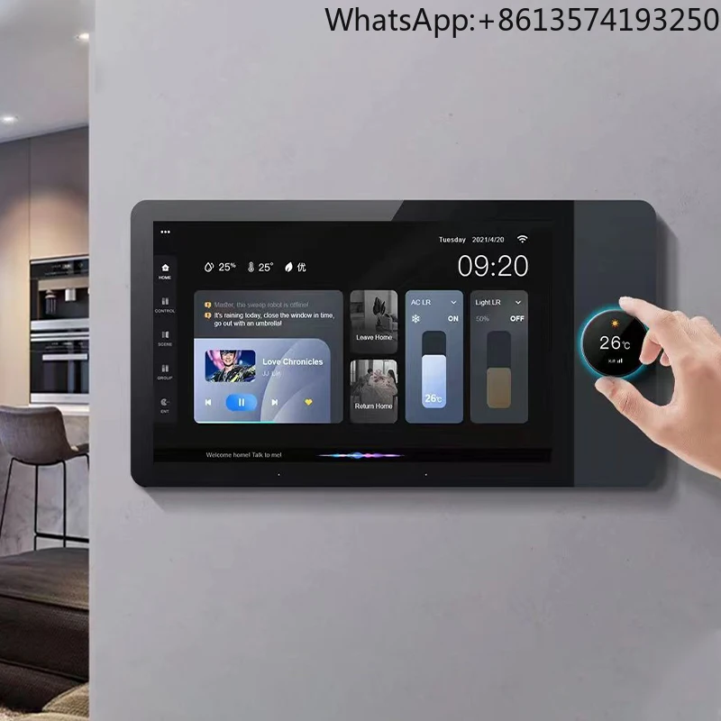 2025 Tuya Smart Home Zigbee Gateway Wifi Zigbee Smart Control Panel 8 Inch Multi-Function Music Wall Touch Screen Tuya Center