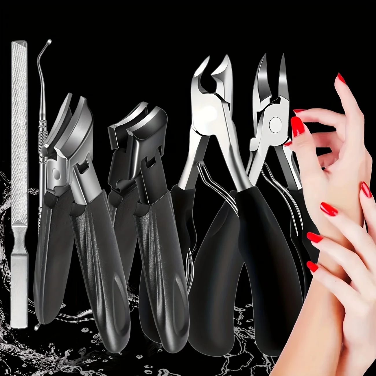 Thick toenail clipper set elderly toenail clippers thick toenails heavy-duty toenail clippers diagonal nail clippers, nail files
Thick toenail clipper set elderly toenail clippers thick toenails heavy-duty toenail clippers diagonal nail clippers, nail files