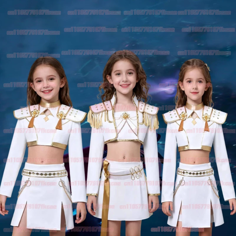 Детский костюм для косплея Mira в стиле аниме KPop Demon, комплект парика, суперзвезда, охотник, групповой костюм для девочек, вечерние костюмы для ролевых игр на Хэллоуин
Детский костюм для косплея Mira в стиле аниме KPop Demon, комплект парика, суперзвезда, охотник, групповой костюм для девочек, вечерние костюмы для ролевых игр на Хэллоуин