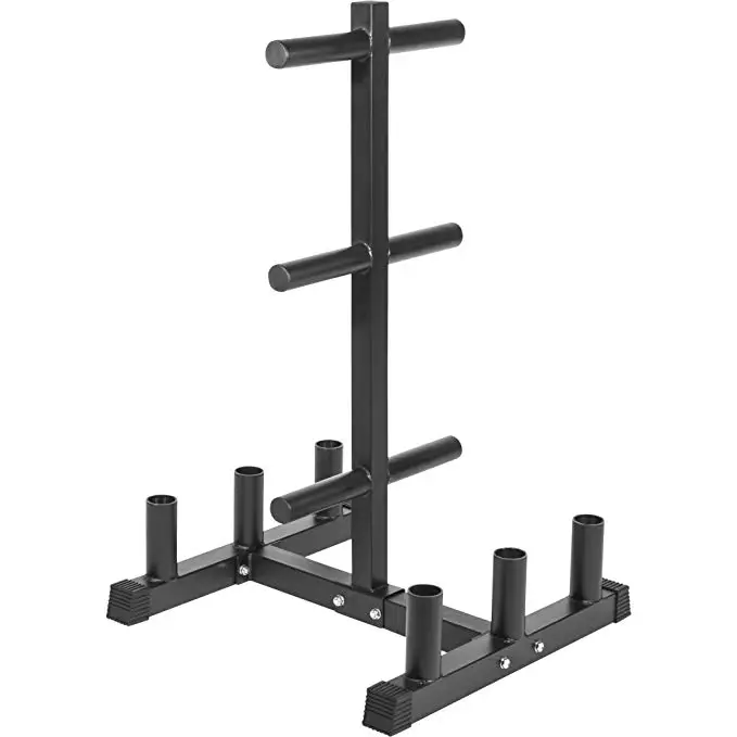 Barbell Black Weight Plate and Bar Tree Storage Rack
Barbell Black Weight Plate and Bar Tree Storage Rack