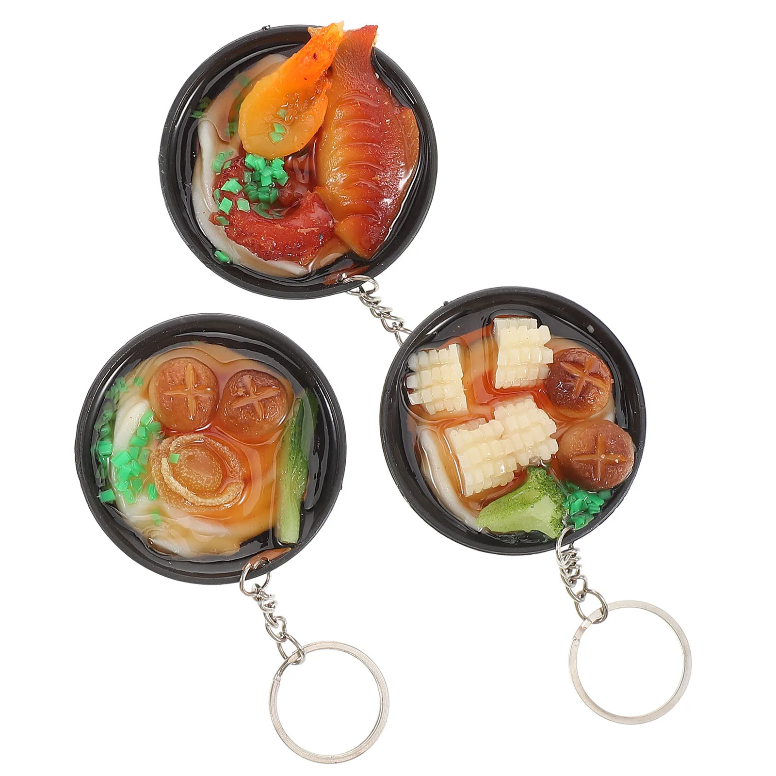 3 Pcs Noodle Keychain Realistic Shape Durable PVC Zinc Alloy Fun Backpack Handbag Travel Hanging Decor Unique Gifts
3 Pcs Noodle Keychain Realistic Shape Durable PVC Zinc Alloy Fun Backpack Handbag Travel Hanging Decor Unique Gifts