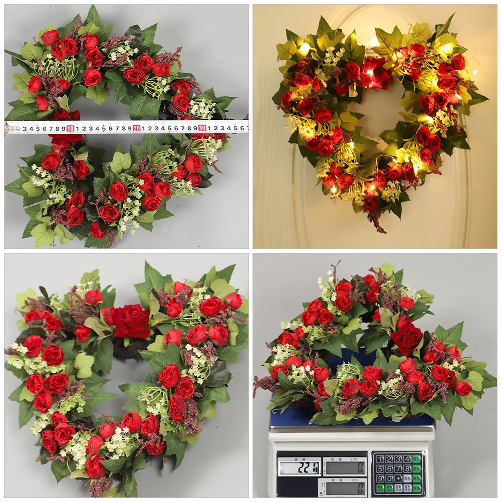 Valentine's Day Wreath Heart Shaped Floral Garland Hanging Decor for Door Wall Window Romantic Wedding Party Atmosphere Accent
Valentine's Day Wreath Heart Shaped Floral Garland Hanging Decor for Door Wall Window Romantic Wedding Party Atmosphere Accent