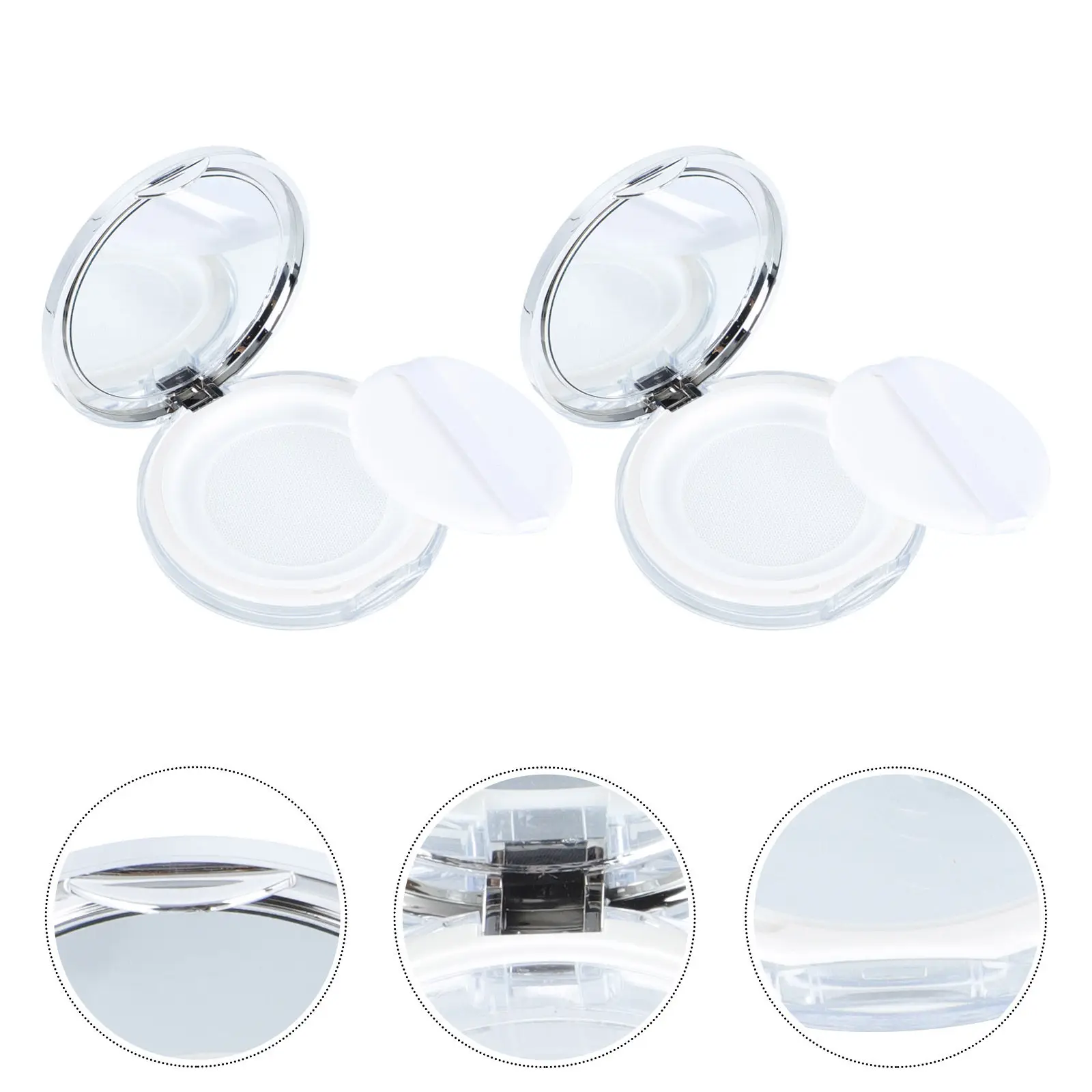 2 шт. компактные футляры для рассыпчатой пудры с защитой от протекания, портативные дорожные контейнеры для хранения косметики для женщин
2 шт. компактные футляры для рассыпчатой пудры с защитой от протекания, портативные дорожные контейнеры для хранения косметики для женщин