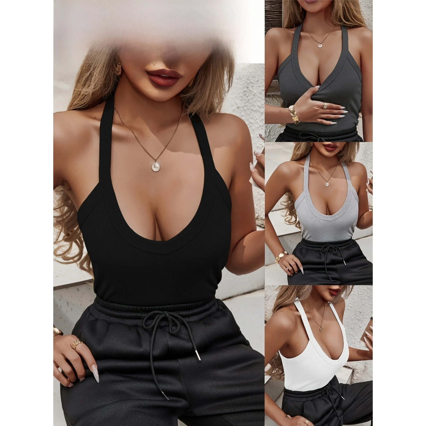 Women's V-Neck Yoga Tank Top Summer Fashion Set Cross-Border Yoga Vest Comfortable Breathable Gym Workout Running T-Shirt
Women's V-Neck Yoga Tank Top Summer Fashion Set Cross-Border Yoga Vest Comfortable Breathable Gym Workout Running T-Shirt