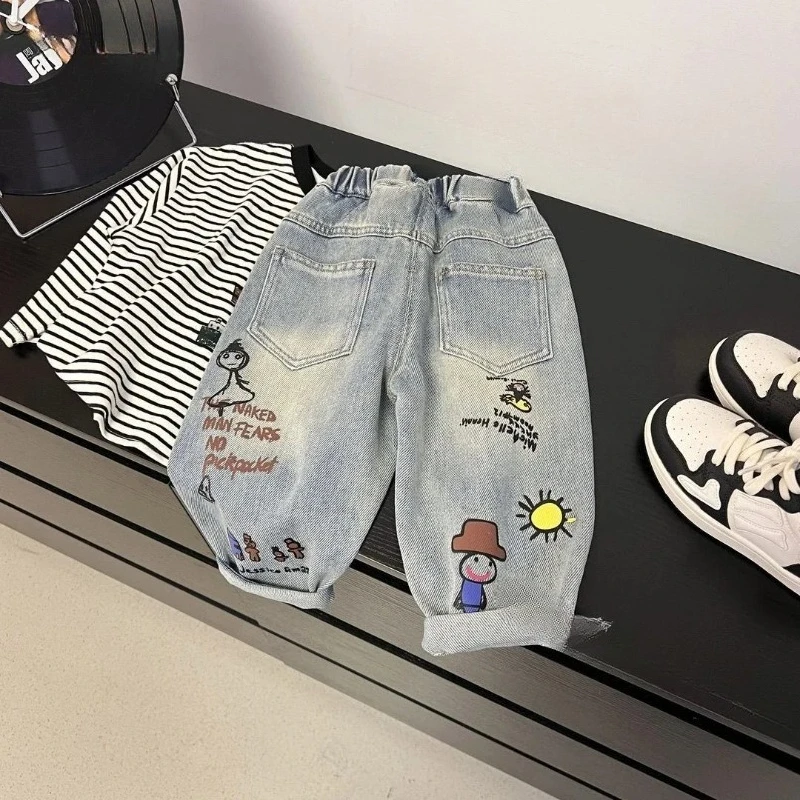 2-10Y Korean Children's Clothing, Denim Pants Spring Autumn Trousers Boys Girls Long Pants Cartoon Jeans for Kids Straight Pants
2-10Y Korean Children's Clothing, Denim Pants Spring Autumn Trousers Boys Girls Long Pants Cartoon Jeans for Kids Straight Pants