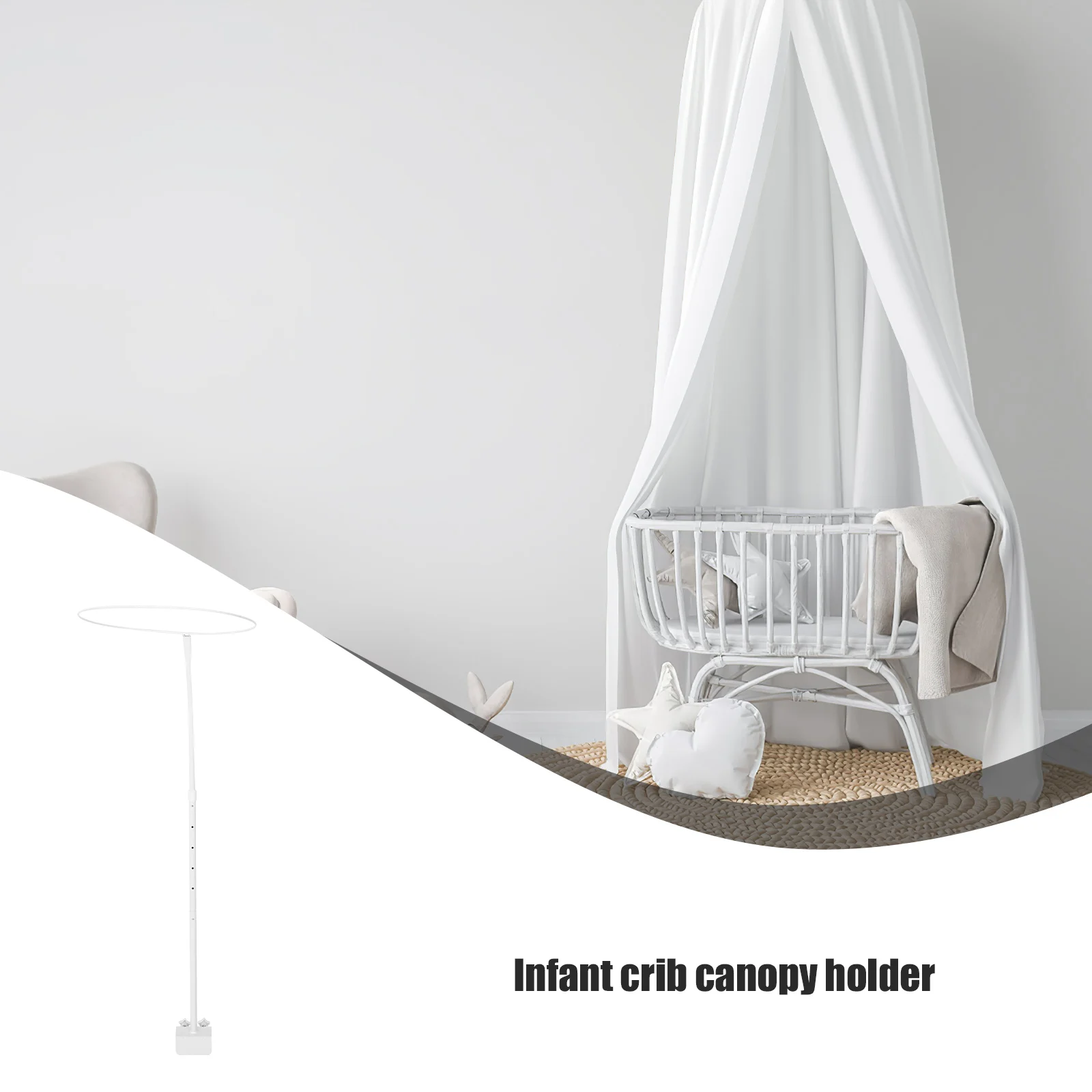 Mosquito Net Holder Metal Stand for Baby Cribs White Iron Canopy Bracket Sturdy Anti Rust Infant Bed Accessories
Mosquito Net Holder Metal Stand for Baby Cribs White Iron Canopy Bracket Sturdy Anti Rust Infant Bed Accessories