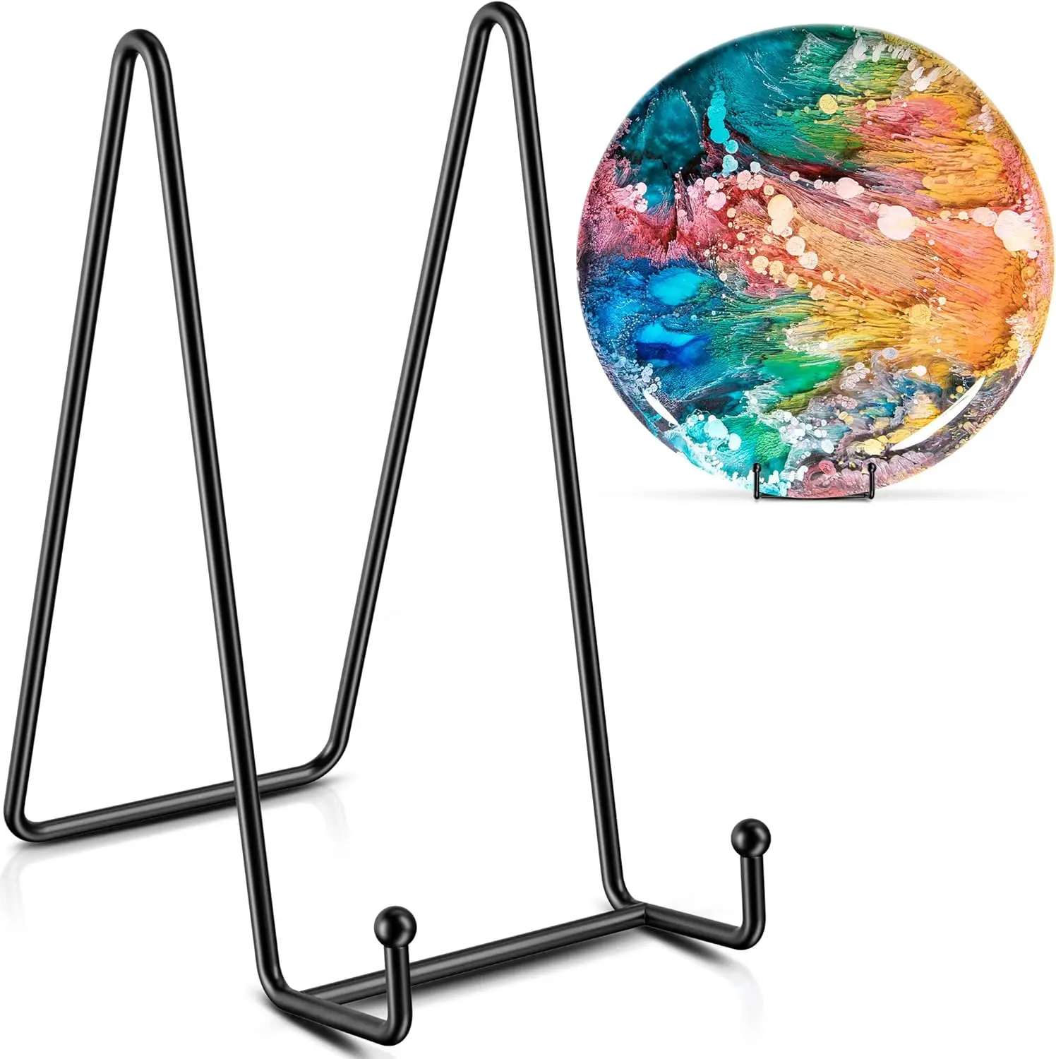 8 Inch Plate Stand for Display, Heavy Duty Metal Easel, Holds up to 10 lbs, 2 Pack
8 Inch Plate Stand for Display, Heavy Duty Metal Easel, Holds up to 10 lbs, 2 Pack