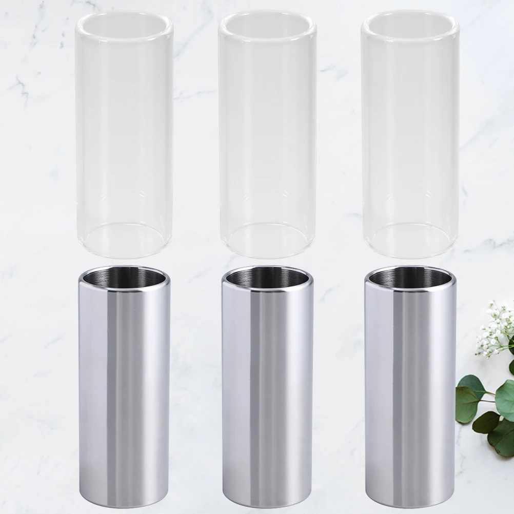 6Pcs Glass And Stainless Steel Guitar Slides Transparent Silver For Professional Players Medium Bottleneck Accessories
6Pcs Glass And Stainless Steel Guitar Slides Transparent Silver For Professional Players Medium Bottleneck Accessories