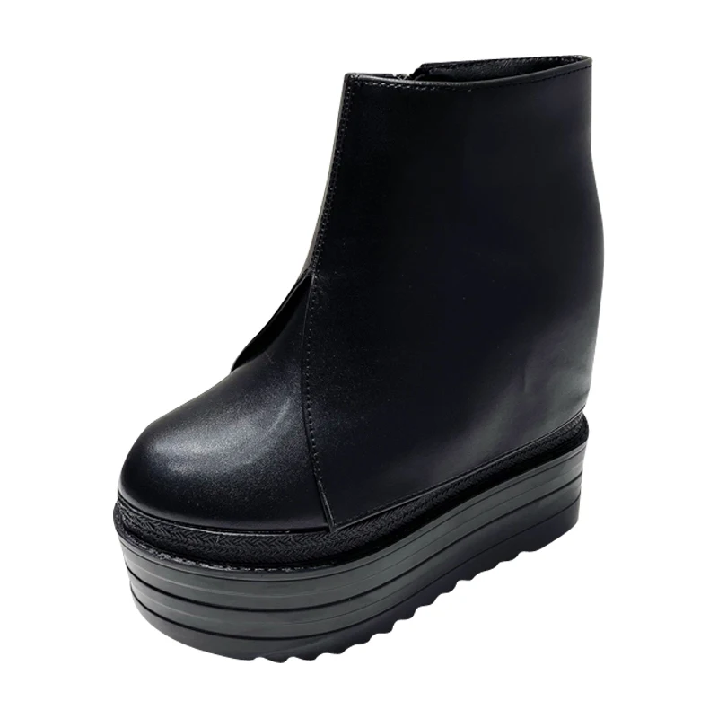 13cm Wedge Platform Boots White High Heels Ankle Boots Designer Pu Leather Boots Women Autumn Height Increasing Wedges Shoes
13cm Wedge Platform Boots White High Heels Ankle Boots Designer Pu Leather Boots Women Autumn Height Increasing Wedges Shoes