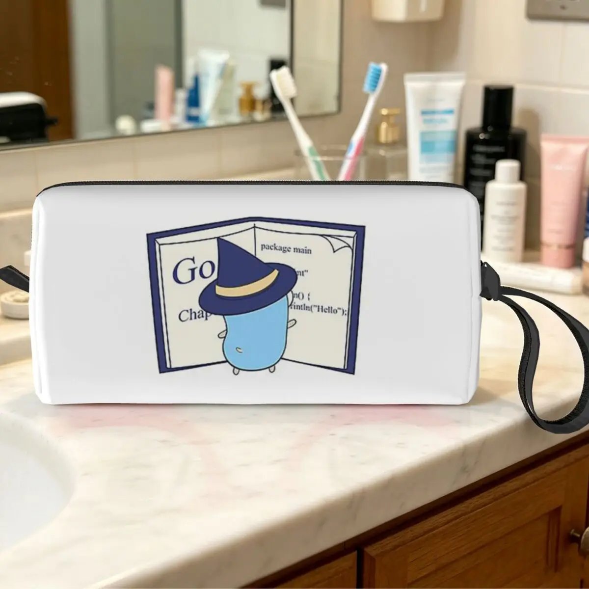 The Go Gopher Golang Witch Learning Makeup Bag Cosmetic Organizer Toiletry Cosmetic Bag for Women Beauty Travel Pencil Case
The Go Gopher Golang Witch Learning Makeup Bag Cosmetic Organizer Toiletry Cosmetic Bag for Women Beauty Travel Pencil Case