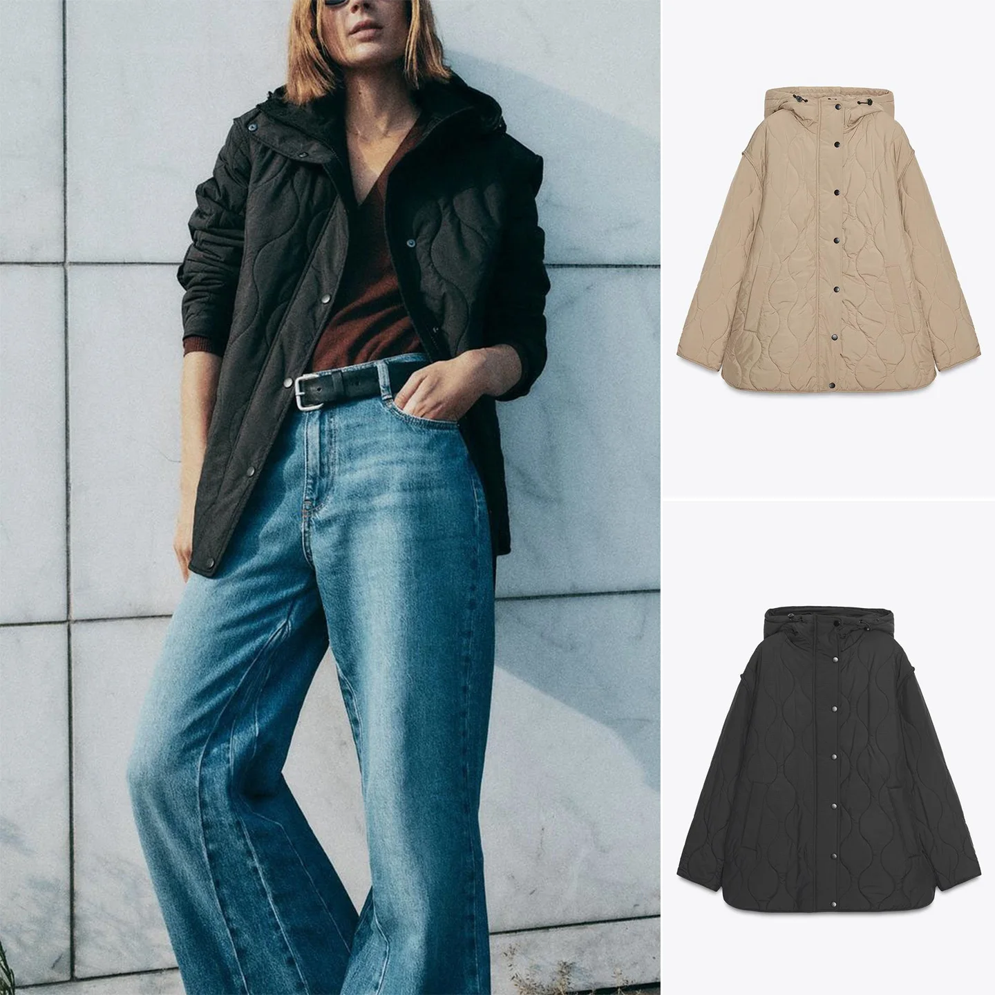 New Autumn Women's Cotton Jaet Hooded Long Sve Stand Collar ket Decorated Waterproof Outerwear Regular Length
New Autumn Women's Cotton Jaet Hooded Long Sve Stand Collar ket Decorated Waterproof Outerwear Regular Length