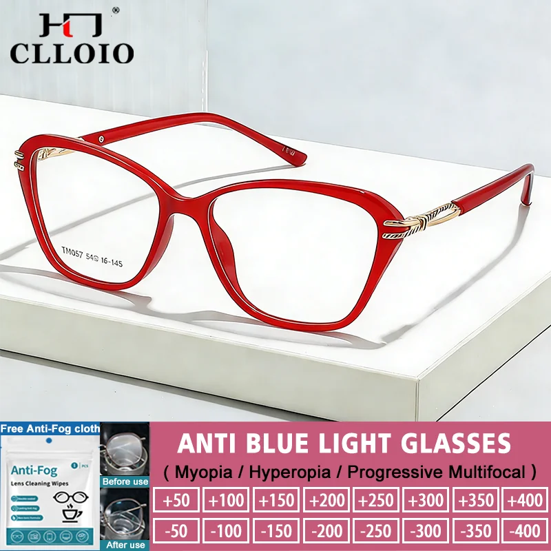 CLLOIO Новые дизайнерские женские оптические очки с диоптриями, оправа «бабочка», очки для чтения при близорукости, с защитой от синего света, прогрессивные линзы
CLLOIO Новые дизайнерские женские оптические очки с диоптриями, оправа «бабочка», очки для чтения при близорукости, с защитой от синего света, прогрессивные линзы