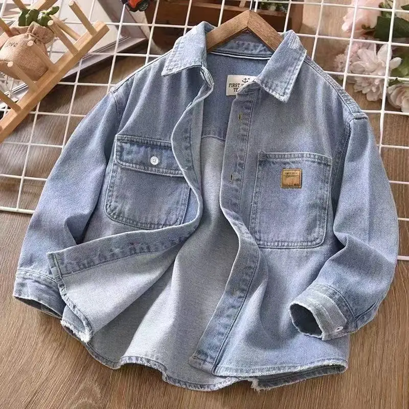 2025 New Spring And Autumn Baby Girls boys Cotton Soild Denim Shirt Coat Cute Children kids Clothes 100-170CM
2025 New Spring And Autumn Baby Girls boys Cotton Soild Denim Shirt Coat Cute Children kids Clothes 100-170CM