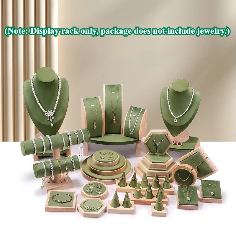 1PC Solid Wood Jewelry Display Stand Jeweler Pendant Showcase Rack Counter Rings Trinket Show Shelf Live Pictures Display Props
1PC Solid Wood Jewelry Display Stand Jeweler Pendant Showcase Rack Counter Rings Trinket Show Shelf Live Pictures Display Props
