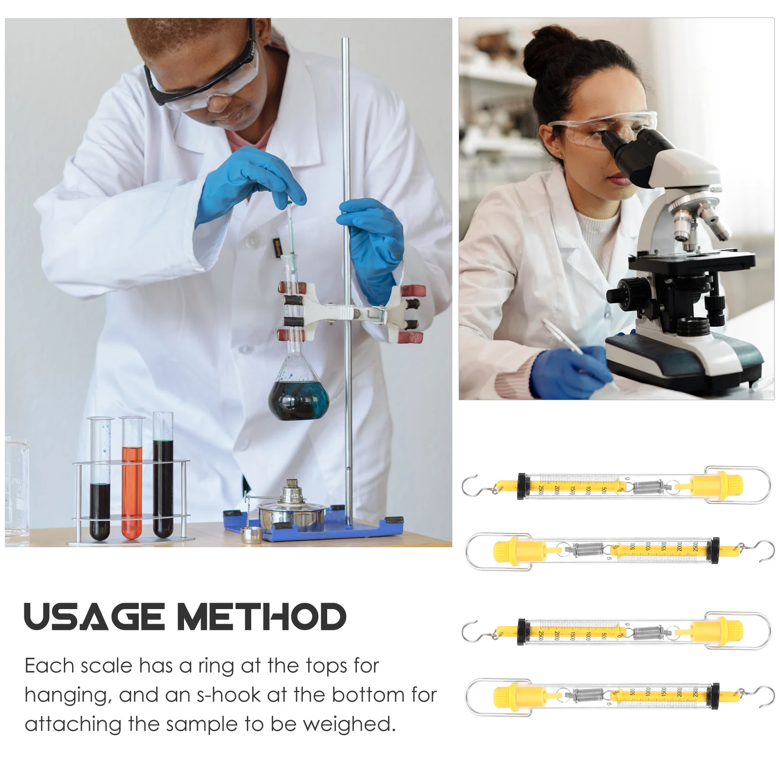 4Pcs Spring Scale Tubular Spring Balance Clear Plastic Tubular Design for Weight Force Measurement Newton Force Meter
4Pcs Spring Scale Tubular Spring Balance Clear Plastic Tubular Design for Weight Force Measurement Newton Force Meter