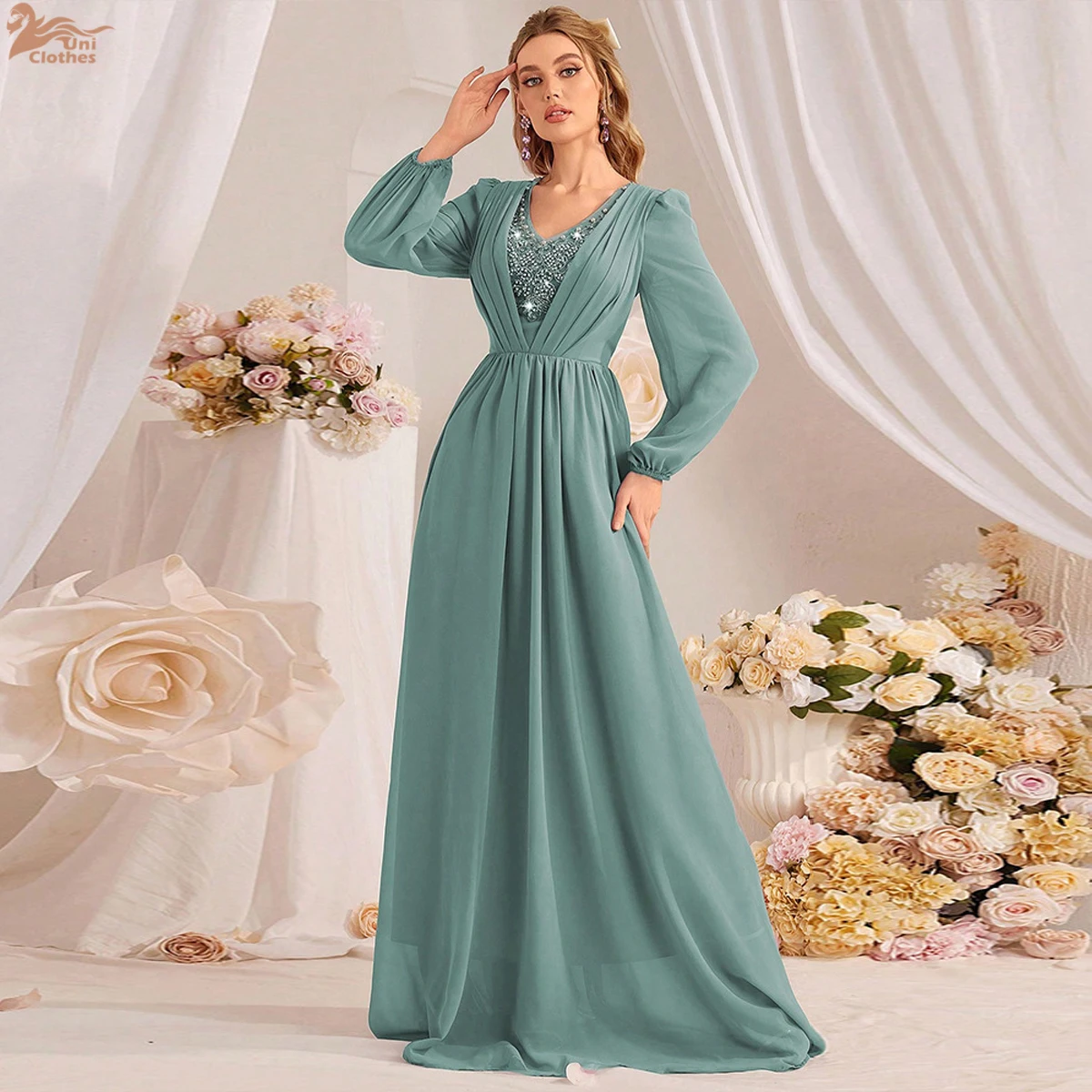 Uni 2023 Новая роскошная элегантная однотонная вечерняя одежда для вечеринок, летние повседневные женские длинные платья с сетчатыми рукавами-фонариками и бисером
Uni 2023 Новая роскошная элегантная однотонная вечерняя одежда для вечеринок, летние повседневные женские длинные платья с сетчатыми рукавами-фонариками и бисером