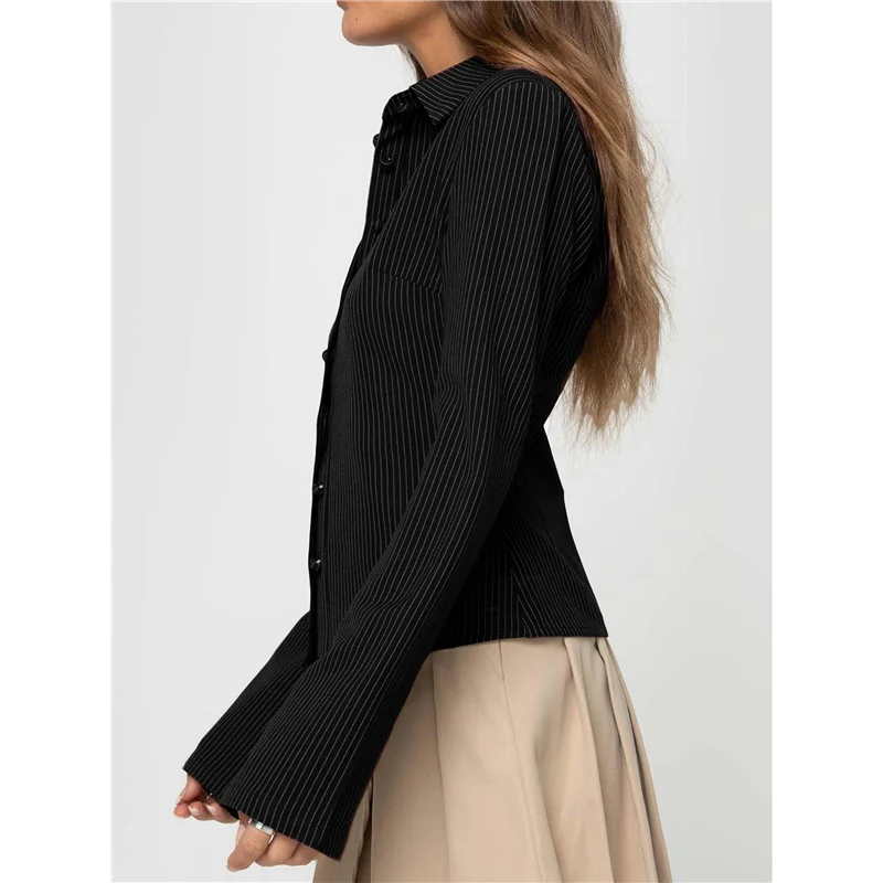 【】Women's Button Down Shirts Striped Long Sleeve Collared Casual Work Blouses Tops Trendy Outfits
【】Women's Button Down Shirts Striped Long Sleeve Collared Casual Work Blouses Tops Trendy Outfits