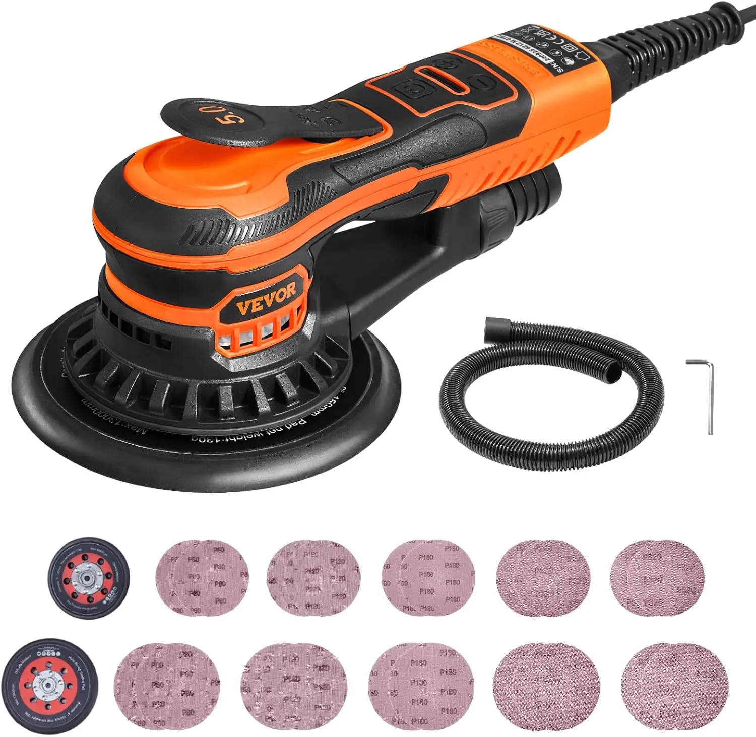 Random Orbital Sander 5 & 6-Inch, 350W Brushless Orbital Sander, 10,000 PRM 6 Variable Speed Electric Palm Sander with 20PCS San
Random Orbital Sander 5 & 6-Inch, 350W Brushless Orbital Sander, 10,000 PRM 6 Variable Speed Electric Palm Sander with 20PCS San