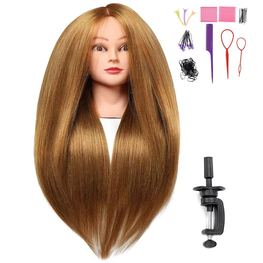 2628 Long Hair Mannequin Head with 60 Real Hair for Hairdresser Practice and Training in Cosmetology Studios Includes 9 Tools a
2628 Long Hair Mannequin Head with 60 Real Hair for Hairdresser Practice and Training in Cosmetology Studios Includes 9 Tools a