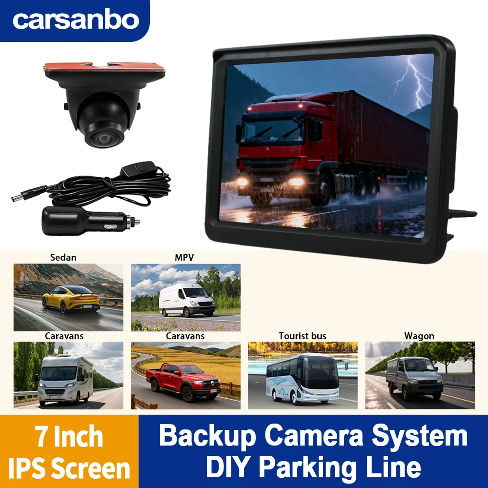 Carsanbo Rear View Camera With 7 INCH Display For Car Truck Pickup Van Reversing System 1080P AHD Night Vision Camera
Carsanbo Rear View Camera With 7 INCH Display For Car Truck Pickup Van Reversing System 1080P AHD Night Vision Camera