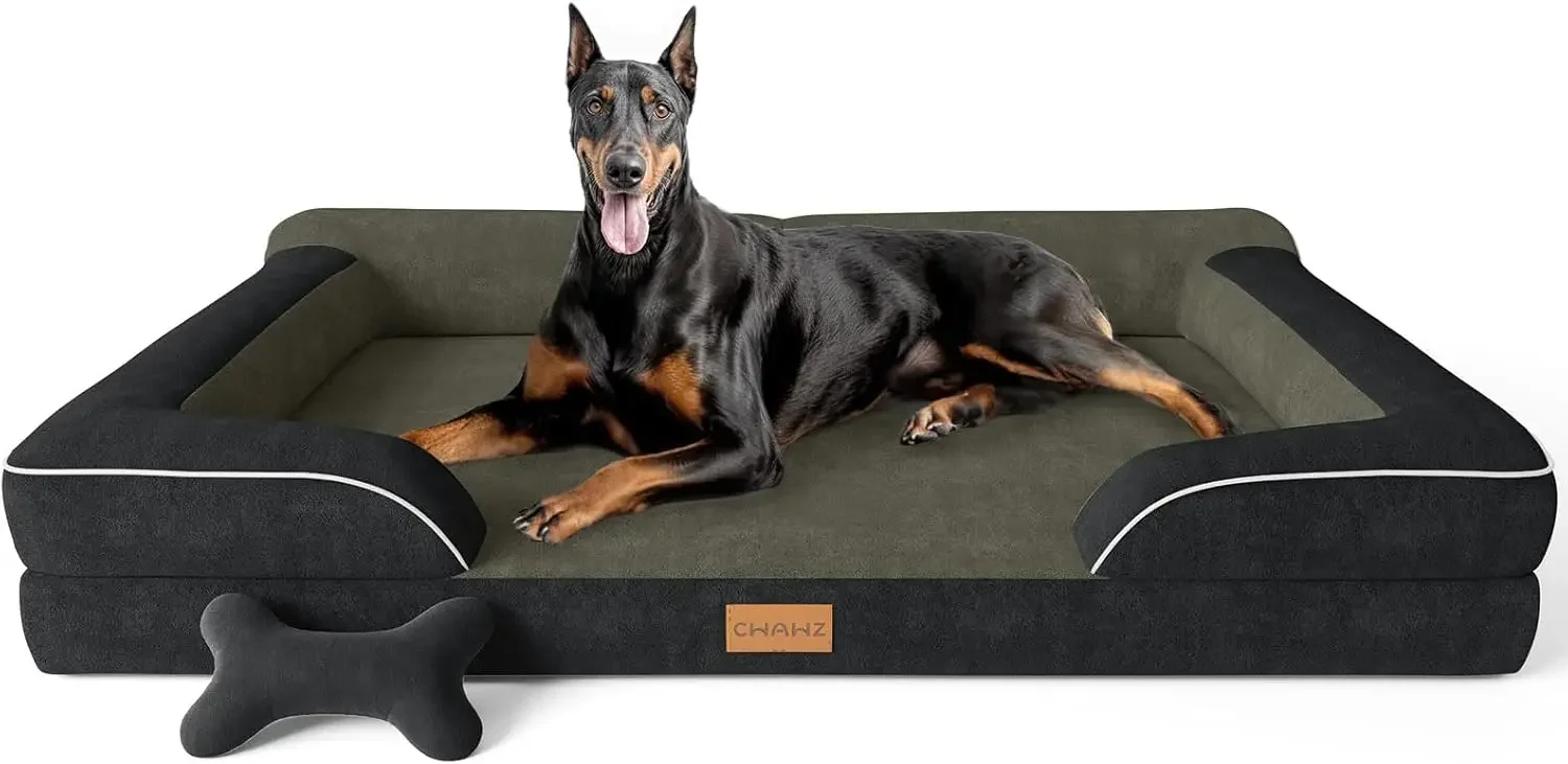 Giant Orthopedic Dog Bed With Cooling Gel Memory Foam Waterproof Removable Cover Washable Extra Large Dogs Black Pet Sofa Free B
Giant Orthopedic Dog Bed With Cooling Gel Memory Foam Waterproof Removable Cover Washable Extra Large Dogs Black Pet Sofa Free B