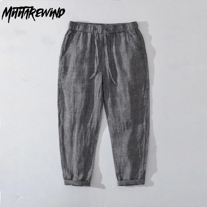 Summer Pant Men Japanese Fashion Joggers Casual Pants Pure Linen Breathable Drawstring Straight Ankle-length Trousers Loose Pant
Summer Pant Men Japanese Fashion Joggers Casual Pants Pure Linen Breathable Drawstring Straight Ankle-length Trousers Loose Pant