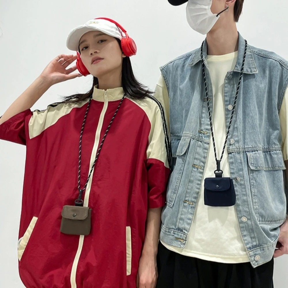 Mini Hanging Neck Coin Purse Casual Square Headphone Storage Bag Solid Color with Lanyard Male Short Wallet Storage Bag
Mini Hanging Neck Coin Purse Casual Square Headphone Storage Bag Solid Color with Lanyard Male Short Wallet Storage Bag