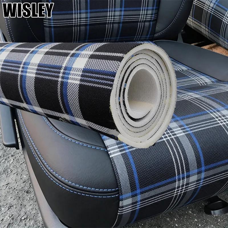 100x150cm Plaid Car Upholstery Fabric with Foam Backing Tartan Fabric Material Perfect for Seat Interior Automobile DIY Decor
100x150cm Plaid Car Upholstery Fabric with Foam Backing Tartan Fabric Material Perfect for Seat Interior Automobile DIY Decor