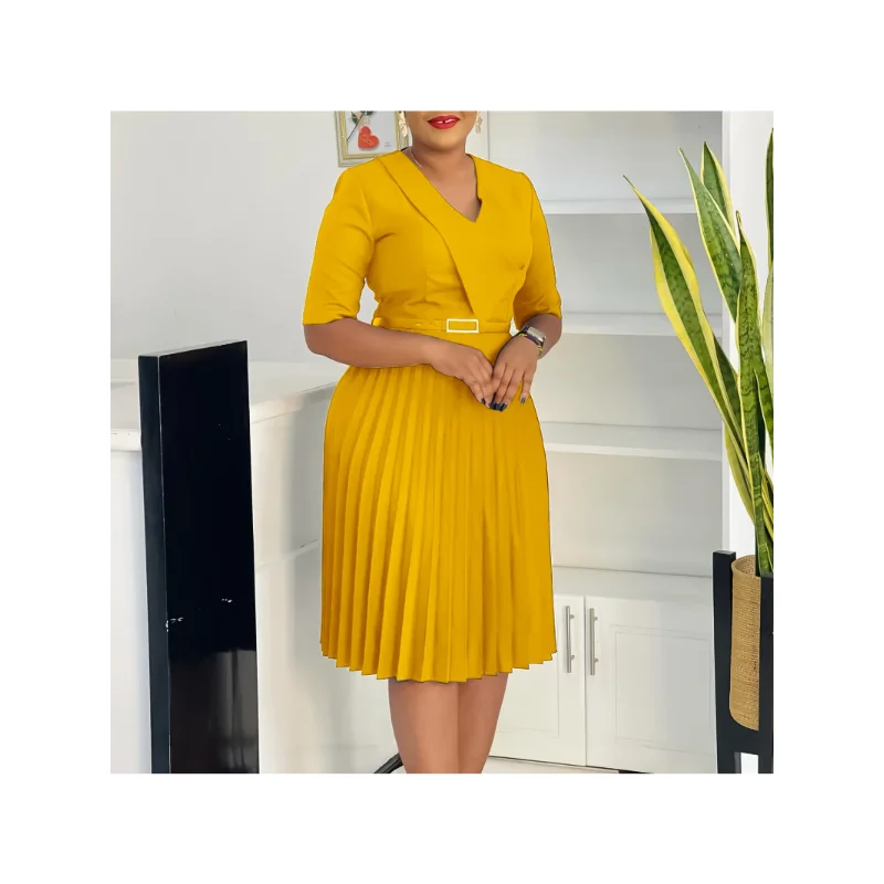 Customized 2025 Solid V Neck Plus Size Pleated Dress Women Short Sleeve Large Big Dresses Summer Lady Party Tight Curvy Dresscus
Customized 2025 Solid V Neck Plus Size Pleated Dress Women Short Sleeve Large Big Dresses Summer Lady Party Tight Curvy Dresscus