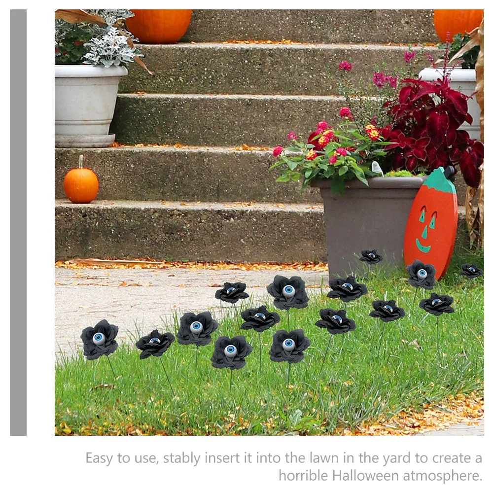 4pcs Halloween Garden Sign Black Rose Decor Scary Eyeball Flower Outdoor Yard Stake Party Decoration Lawn Ornament Vintage
4pcs Halloween Garden Sign Black Rose Decor Scary Eyeball Flower Outdoor Yard Stake Party Decoration Lawn Ornament Vintage