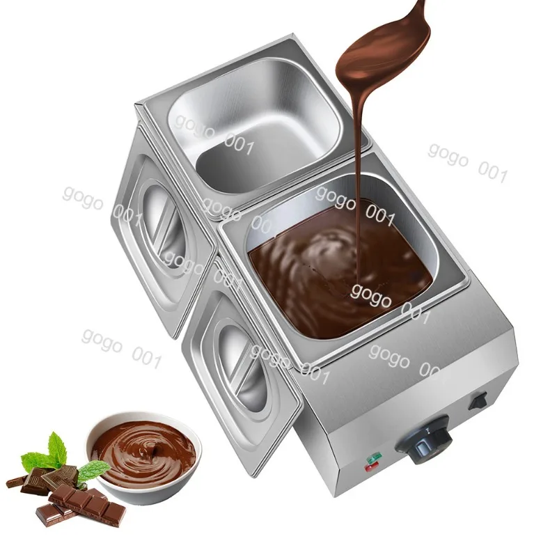 Commercial Double Boiler Chocolate Melting Machine 2 Tank Electric Melter for Candy Bakery
Commercial Double Boiler Chocolate Melting Machine 2 Tank Electric Melter for Candy Bakery