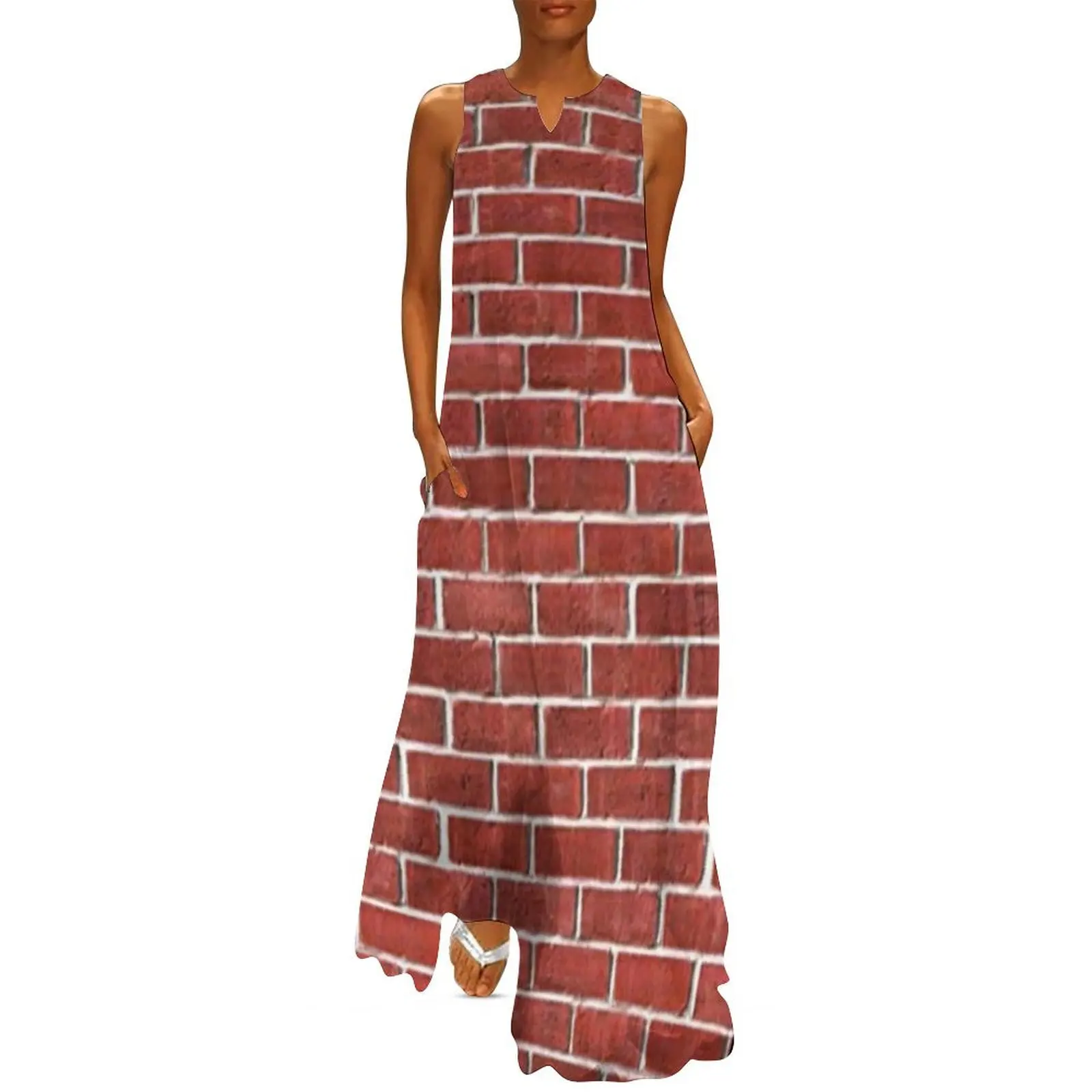 Brick wall Pattern Red Brick Long Dress chic and elegant evening dress party dresses woman Dress
Brick wall Pattern Red Brick Long Dress chic and elegant evening dress party dresses woman Dress