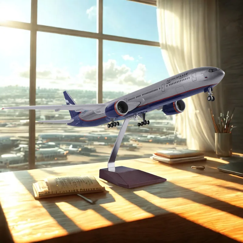 Scale 47cm Aircraft B777 Russian Air Airlines Model Child toy With Light and Wheel Diecast Resin Airplane Collection Display Gif
Scale 47cm Aircraft B777 Russian Air Airlines Model Child toy With Light and Wheel Diecast Resin Airplane Collection Display Gif