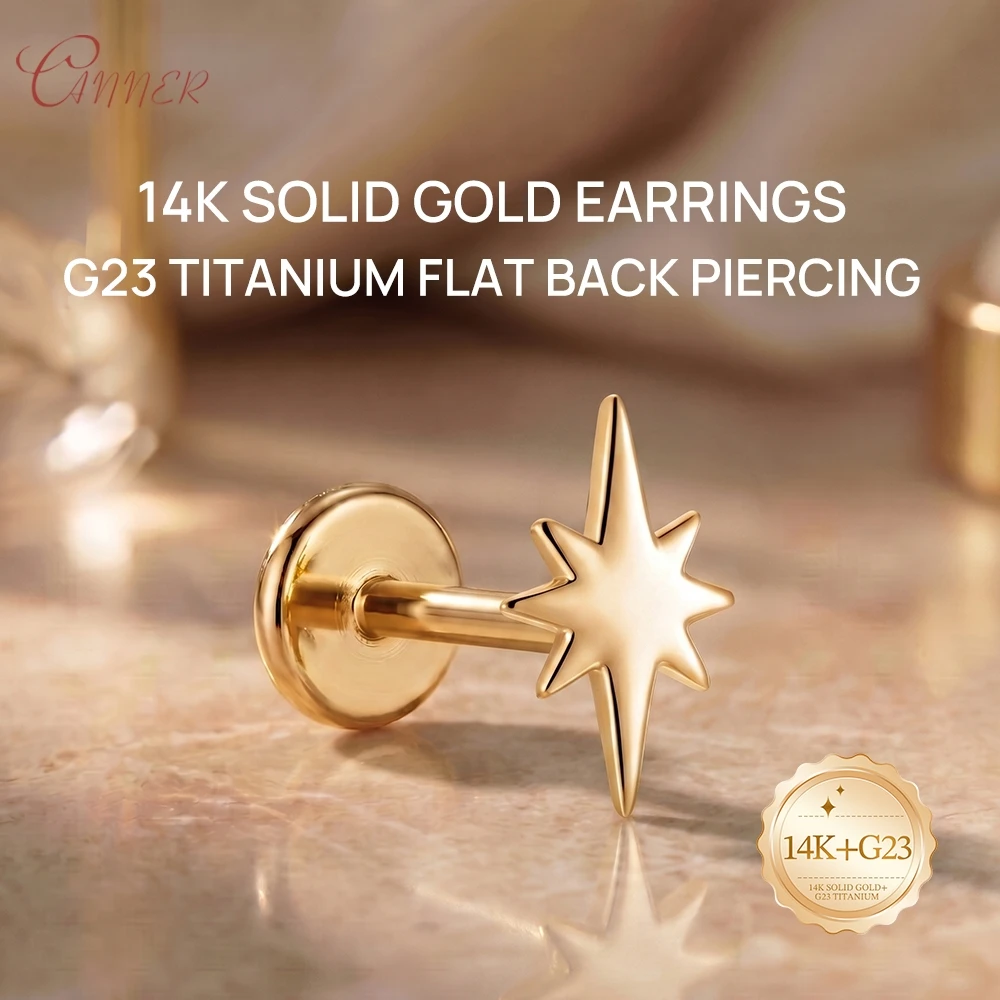 CANNER 14K Solid Gold Pendant Threadless Labret Piercing Lips Nose Body Jewelry G23Titanium Flowers Push In Branch Earring Stud
CANNER 14K Solid Gold Pendant Threadless Labret Piercing Lips Nose Body Jewelry G23Titanium Flowers Push In Branch Earring Stud