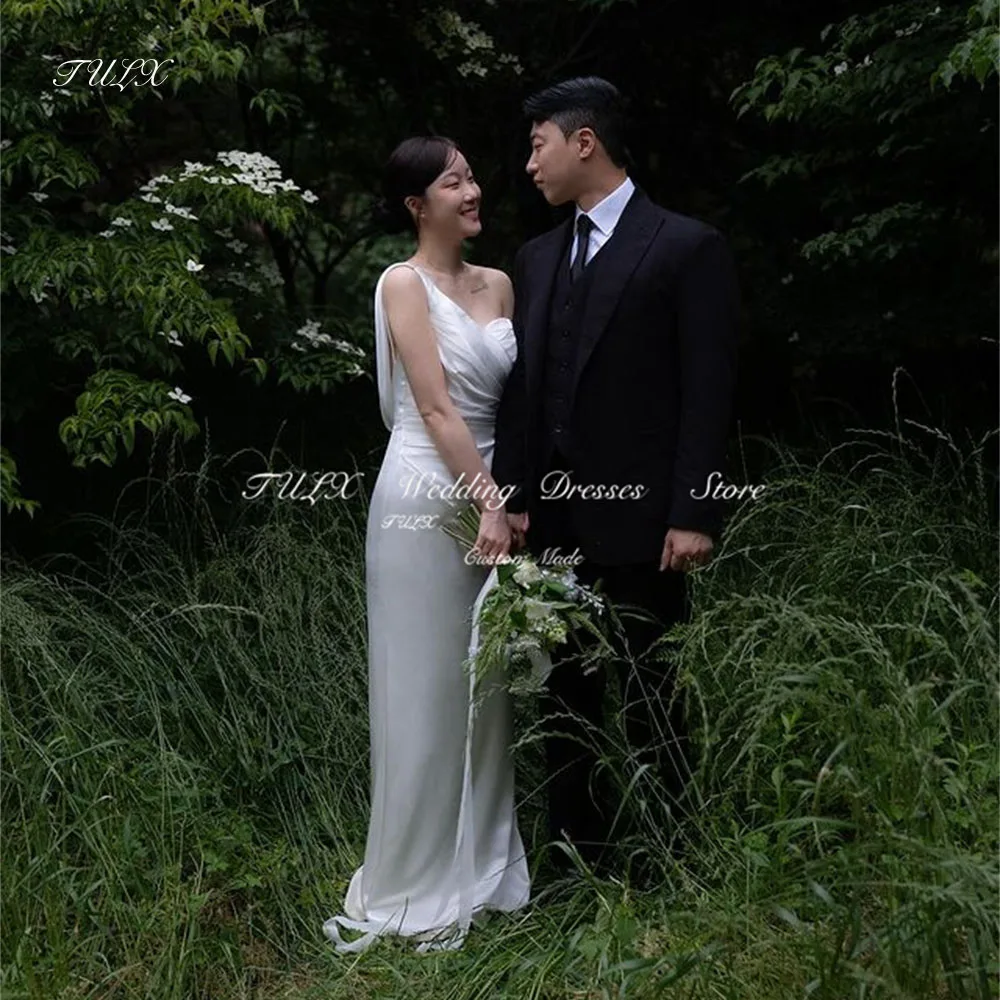 TULX Elegant Mermaid Korea Garden Wedding Photo Shoot Dress One Shoulder Floor Length Bridal Gowns Satin Pleat 웨딩드레스 Custom Made
TULX Elegant Mermaid Korea Garden Wedding Photo Shoot Dress One Shoulder Floor Length Bridal Gowns Satin Pleat 웨딩드레스 Custom Made