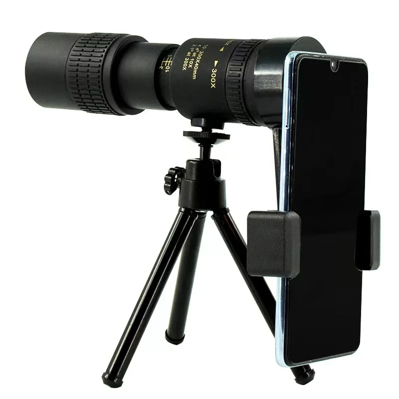Portable Powerful Monocular 10-300X40 Long Range Professional Quality Telescope Camping Equipment Hunting Scope Spyglass Tourism
Portable Powerful Monocular 10-300X40 Long Range Professional Quality Telescope Camping Equipment Hunting Scope Spyglass Tourism