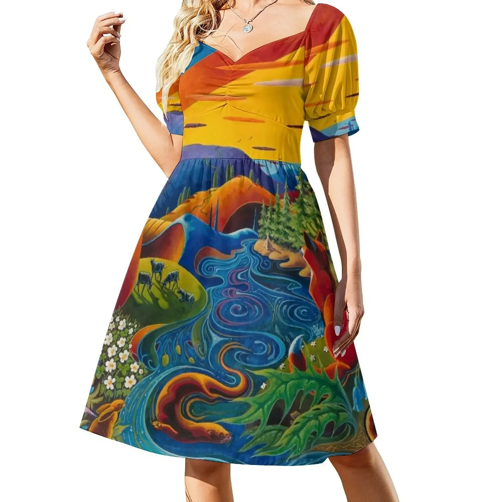 My Homeland Short-Sleeved Dress ceremony dresses dress Women's dresses
My Homeland Short-Sleeved Dress ceremony dresses dress Women's dresses