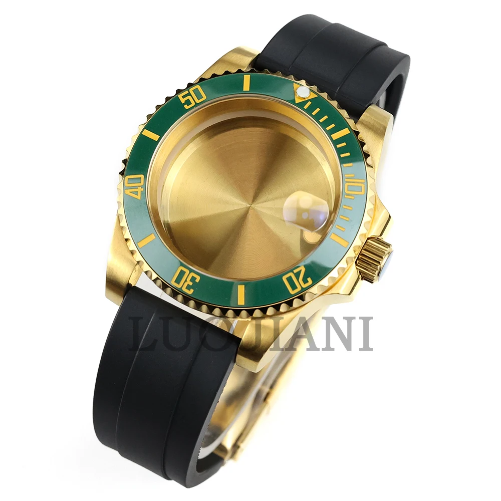 Gold NH35 40mm Watch Case For Seiko NH34 NH35 NH36 NH38 Movement 28.5mm Dial Waterproof Rubber Strap SUB GMT YACHT-MASTER
Gold NH35 40mm Watch Case For Seiko NH34 NH35 NH36 NH38 Movement 28.5mm Dial Waterproof Rubber Strap SUB GMT YACHT-MASTER
