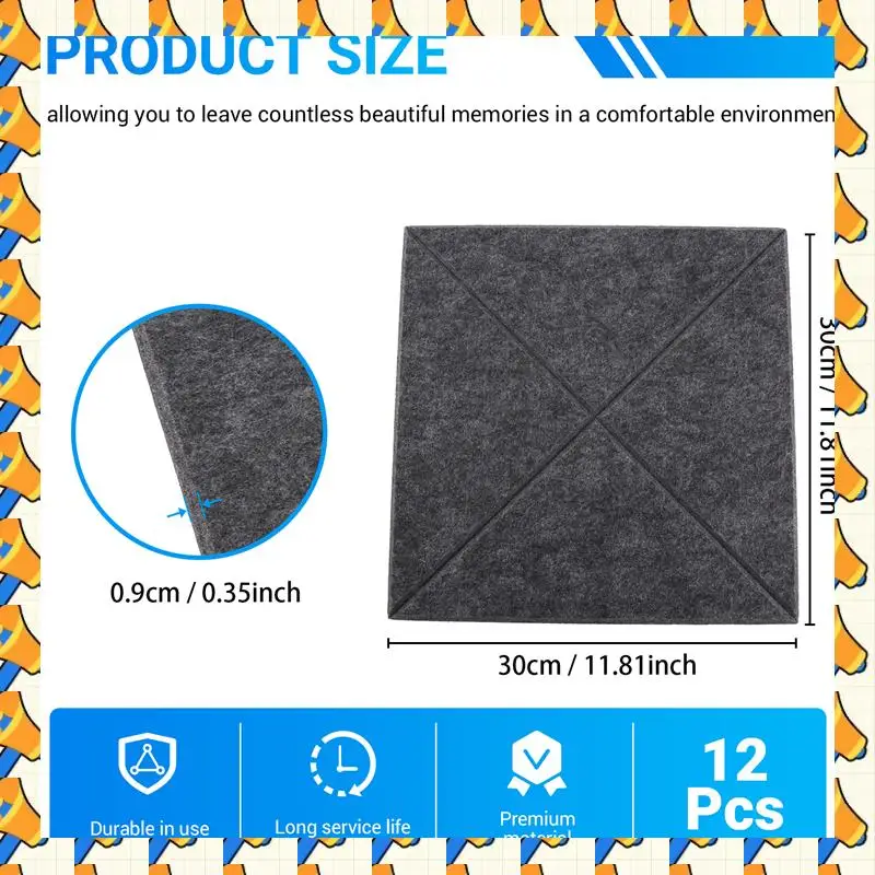 ABYB 12 Pcs Acoustic Panels,Sound Insulation Board,Wall Sound Insulation Board,For Acoustic Treatment,Wall Decor,Studio,Etc
ABYB 12 Pcs Acoustic Panels,Sound Insulation Board,Wall Sound Insulation Board,For Acoustic Treatment,Wall Decor,Studio,Etc