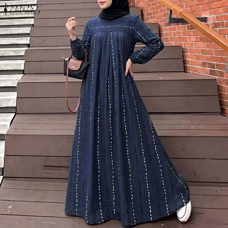 Fashion Muslim Abaya ZANZEA Women Maxi Long Dress Dubai Hijab Sundress Casual O Neck Long Sleeve Loose Dress Kaftan Ramadan Robe
Fashion Muslim Abaya ZANZEA Women Maxi Long Dress Dubai Hijab Sundress Casual O Neck Long Sleeve Loose Dress Kaftan Ramadan Robe