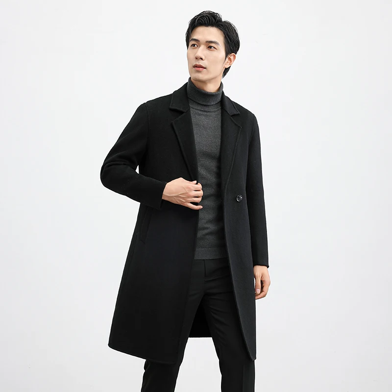 Minimalist Men Cashmere Overcoat With Understated Refined Design Wool Coat Black Caramel Gray Topcoat Winter Gentlemen Attire
Minimalist Men Cashmere Overcoat With Understated Refined Design Wool Coat Black Caramel Gray Topcoat Winter Gentlemen Attire