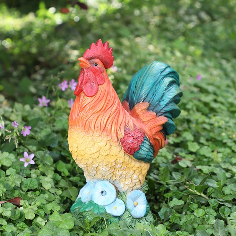 8 Inch Resin Rooster Hen Decorative Figurine with Motion Sensor, Hand-Painted Chicken Statue for Garden Décor
8 Inch Resin Rooster Hen Decorative Figurine with Motion Sensor, Hand-Painted Chicken Statue for Garden Décor
